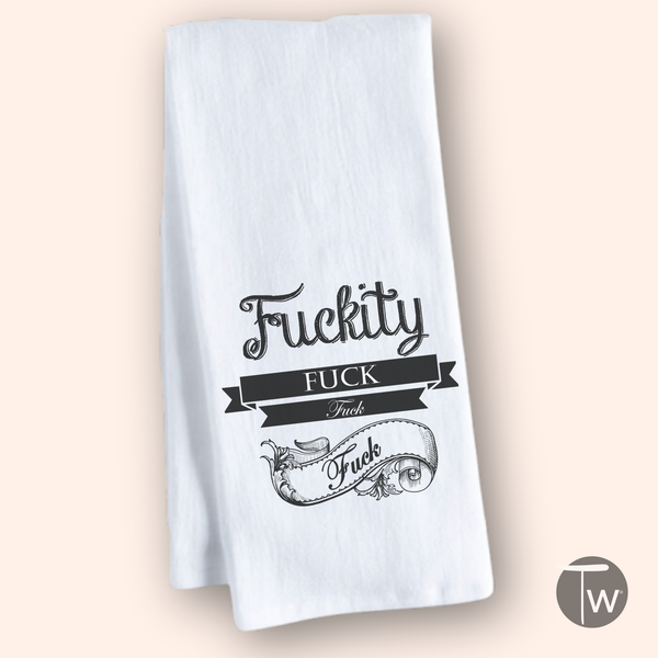 Twisted Wares - Fuckity Fuck Fuck Fuck Premium Cotton Tea Towel 4 Pack Christmas Gifts