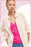 Crinkled Gauze Button Down Shirt