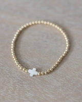 Gold Bead with Mother of Pearl Accent