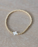 Gold Bead with Mother of Pearl Accent