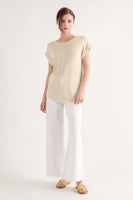 Slub Round Neck with Cuff