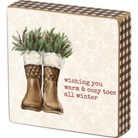 Cozy Toes Block Sign