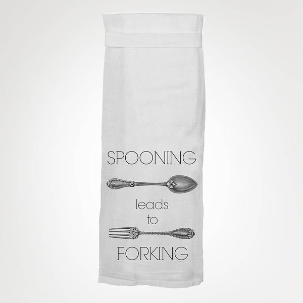 Spooning Leads To Forking KITCHEN TOWEL