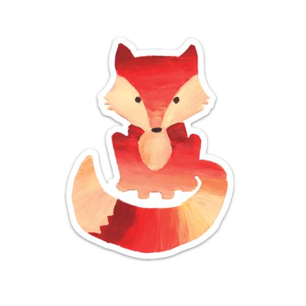 The Farming Artist - Mini Fox Decal Sticker - Simple Pleasures ~ Bountiful Treasures