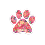 The Farming Artist - Mini Floral Paw Print Decal Sticker - Simple Pleasures ~ Bountiful Treasures