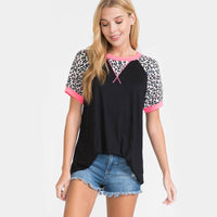 Leopard Sleeve Tee