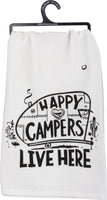 Happy Campers Live Here Towel