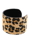 Koko and Lola - Faux Fur Leopard Print Cuff Bracelet - Simple Pleasures ~ Bountiful Treasures