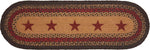 Landon Jute Stair Tread Stencil Stars Oval Latex