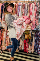 TheGoGirlShoppe - Large Up-Cycled Dyed Flannel