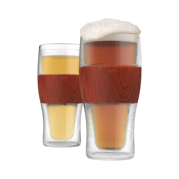 HOST - Beer FREEZE™ Cooling Cups (set of 2) in Wood by HOST®