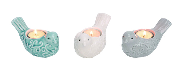 Multicolor Ceramic Bird Tealight Holders - Simple Pleasures ~ Bountiful Treasures