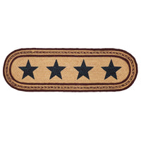 VHC Brands - Potomac Jute Stair Tread Stencil Stars Oval Latex 8.5x27