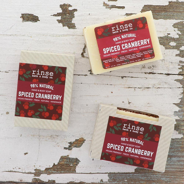 Rinse Bath Body Inc - Holiday Soap - Spiced Cranberry - Simple Pleasures ~ Bountiful Treasures