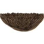 Black Check Balloon Valance - Simple Pleasures ~ Bountiful Treasures