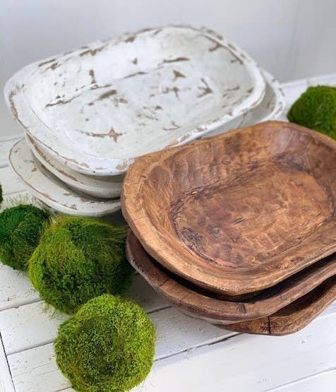 Medium Carved Dough Bowl