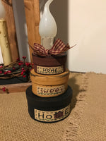 Night Light Home Sweet Home Stacking Boxes - Simple Pleasures ~ Bountiful Treasures