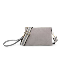 Izzy Faux Suede Crossbody w/ Guitar Strap