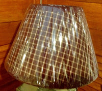 Burgundy Plaid Lamp Shade - Simple Pleasures ~ Bountiful Treasures