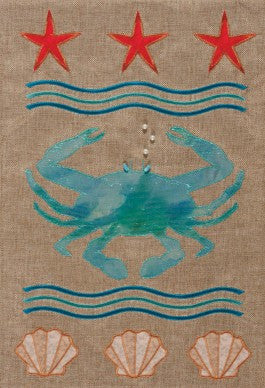 Burlap Blue Crab - Simple Pleasures ~ Bountiful Treasures