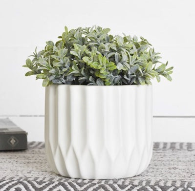 White Ceramic Planter