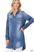 Long Denim Shirt