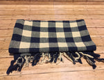 Large Check in Navy and Tan runner - Simple Pleasures ~ Bountiful Treasures