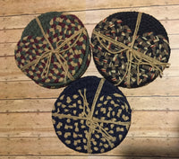 3 PC Braided Trivet Gift Set USA - Simple Pleasures ~ Bountiful Treasures