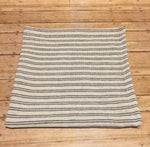 Ivory w Blue Stripe Square - Simple Pleasures ~ Bountiful Treasures