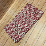 Burgundy and Cream Diamond Runner - Simple Pleasures ~ Bountiful Treasures