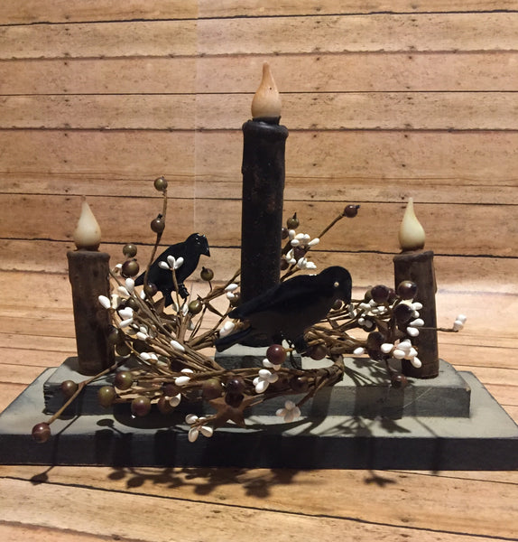Handmade Wooden Candle Holder - Simple Pleasures ~ Bountiful Treasures