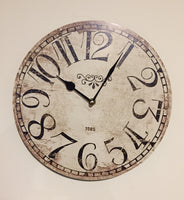White Distressed Clock - Simple Pleasures ~ Bountiful Treasures