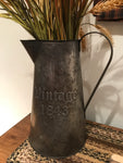 Galvanized Pitcher - Simple Pleasures ~ Bountiful Treasures
