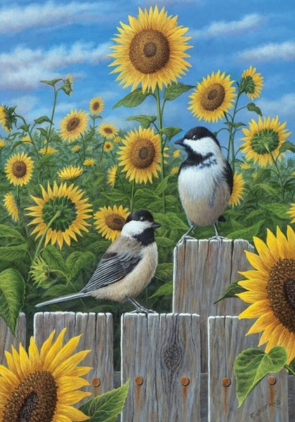 Chickadee & Sunflower - Simple Pleasures ~ Bountiful Treasures