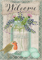 Springtime Welcome Garden Flag - Simple Pleasures ~ Bountiful Treasures
