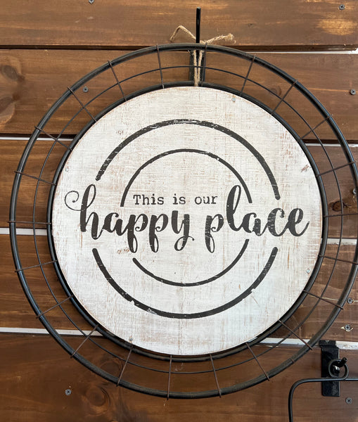 Our Happy Place Tray Wall Hanging