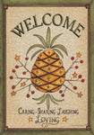Pineapple Welcome Flag - Simple Pleasures ~ Bountiful Treasures