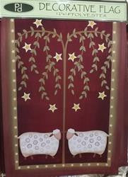 Sheep Willow Garden Flag - Simple Pleasures ~ Bountiful Treasures