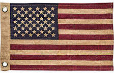 50 Star Burlap Flag - Simple Pleasures ~ Bountiful Treasures