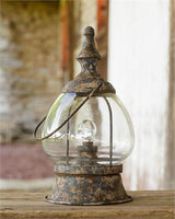 Hurricane Lantern with LED Bulb Timer - Simple Pleasures ~ Bountiful Treasures