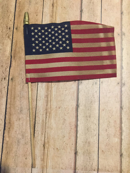 6" American Flag on Stick Small - Simple Pleasures ~ Bountiful Treasures