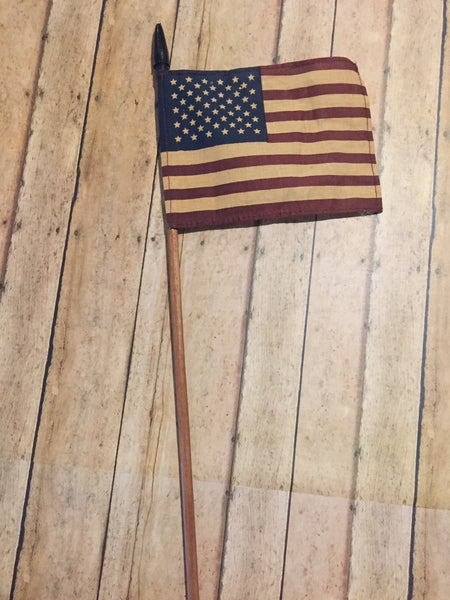 6" American Flag on Long Stick - Simple Pleasures ~ Bountiful Treasures