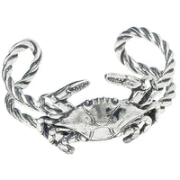 Pewter Crab and Rope Bracelet