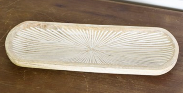 Sunburst Wood Tray
