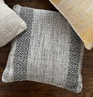 Woven Black and Cream Pillow