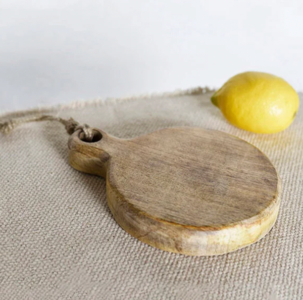 Small Round Wood Board