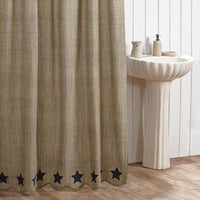 Vincent Scalloped Shower Curtain - Simple Pleasures ~ Bountiful Treasures