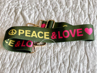 Crossbody Guitar Strap - Peace & Love