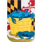 Applique Crab Basket  Flag - Simple Pleasures ~ Bountiful Treasures