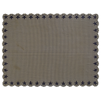 Black Star Scallop Rectangle Tablecloth - Simple Pleasures ~ Bountiful Treasures